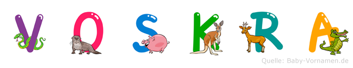 Voskra im Tieralphabet