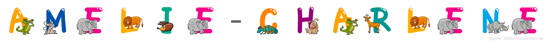 Amelie-Charlene im Tieralphabet