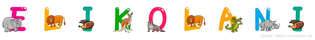 Elikolani im Tieralphabet