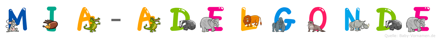 Mia-Adelgonde im Tieralphabet
