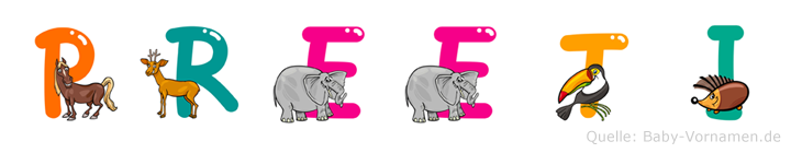 Preeti im Tieralphabet