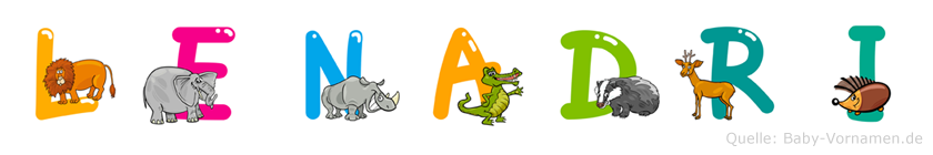 Lenadri im Tieralphabet