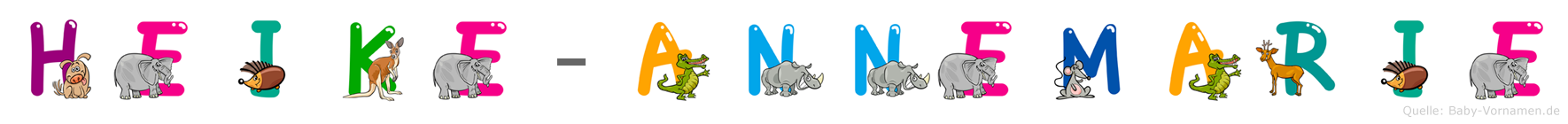 Heike-Annemarie im Tieralphabet