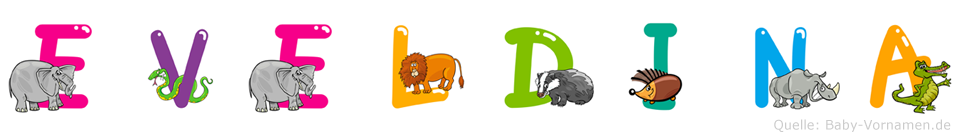 Eveldina im Tieralphabet