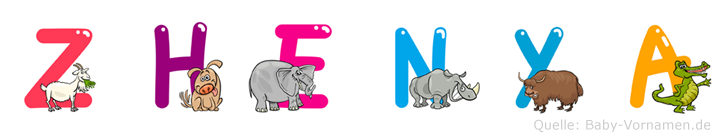 Zhenya im Tieralphabet