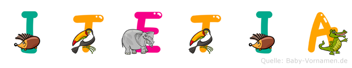 Itetia im Tieralphabet