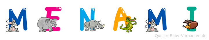 Menami im Tieralphabet