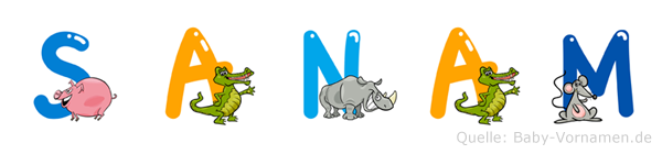 Sanam im Tieralphabet